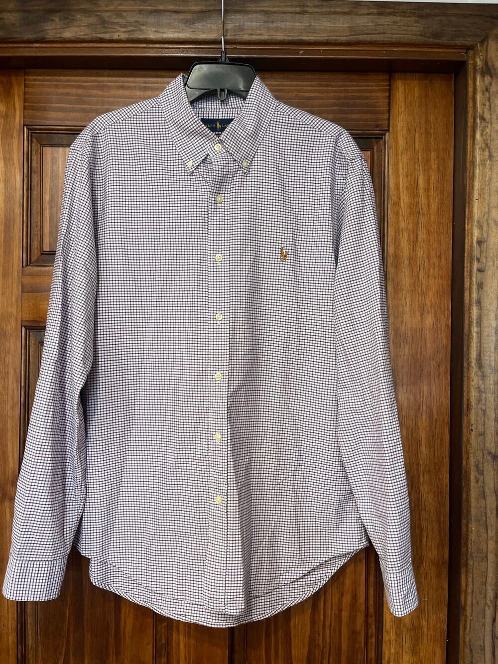Ralph Lauren slim fit checked button down shirt L